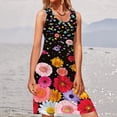 thumbnail image 1 of SMihono Robe Maxi Bohème d'Été pour Femmes Grande Taille Mode Féminine Col Rond Sans Manches Robe Imprimée de Plage, 1 of 5