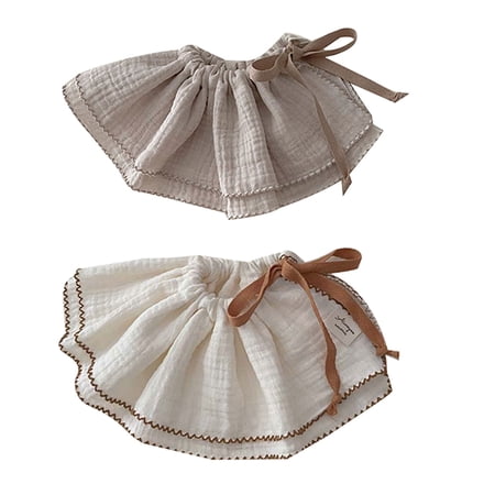 2Pcs/set Korean Baby Bibs Princess Double Lace Cotton Bib 4-Layer Saliva Towel Burp Cloths Infant Care Product