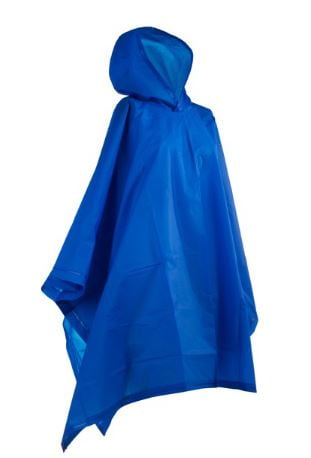 Transparent Blue eBuyGB Pack of 4 Unisex Adult Waterproof Rain Ponchos 