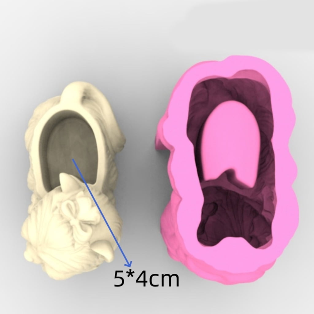 WINDLAND Pen Holder Moulds Dog Shape Epoxy Resin Molds Silicone Moulds Concrete Casting Molds for Making Decorative Flower Pots