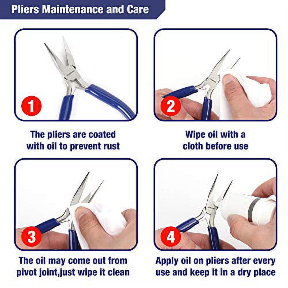 WORKPRO 7-Piece Jewelry Pliers Set, Professional Pliers for Jewelry Making Tools with Easy Carrying Pouch, Wire Cutters for Jewelry Making, Chain Nose Pliers, Craft Pliers, Earring Pliers