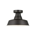 thumbnail image 2 of Generation Lighting 7837401 Barn Light 12" Wide Outdoor Semi-Flush Ceiling Fixture - Black, 2 of 5