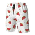 thumbnail image 5 of Naloa Hand Drawn Watermelon Men's Beach Shorts, Surfing shorts, Swim trunks, Quick Dry Swim Trunks for Surfing Beach Fun - Medium, 5 of 9