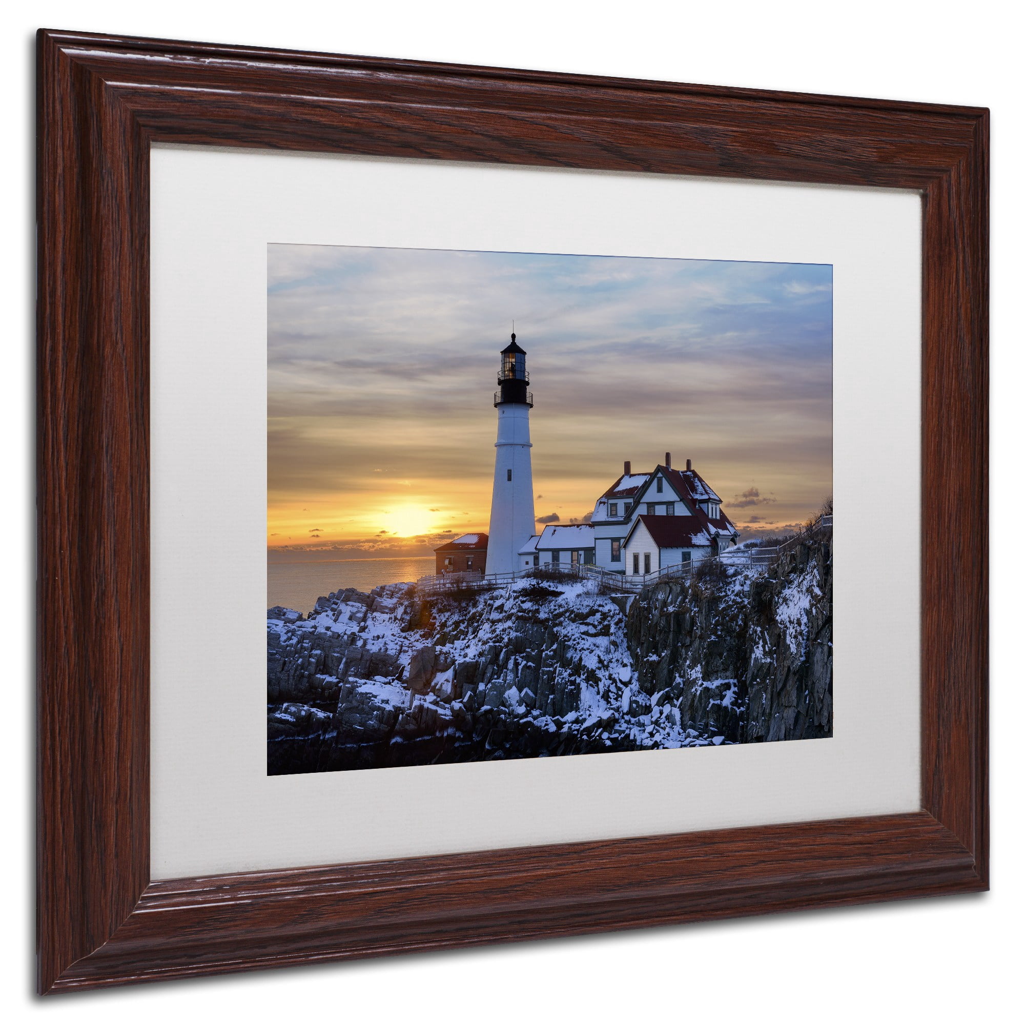 Trademark Fine Art "Maine Classic" Canvas Art by Michael Blanchette Photography White Matte, Wood Frame