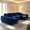 Blue, variant on AUU 130" U-Shape Modular Cloud Couch, No Assembly Compression Sectional Sofa with Memory Foam for Living Room