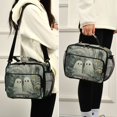 thumbnail image 5 of FORMRS Student Insulated Lunch Bag with Shoulder Strap Reusable Cooler Box for School, Ghosts Playing in A Garden, 5 of 9