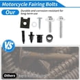 thumbnail image 3 of Tornillos de parabrisas Unique Bargains compatibles con la mayoría de las motos deportivas para Kawasaki, Yamaha, Suzuki, Honda, Ducati, acero inoxidable, goma, tono plateado, 3 of 6