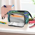 thumbnail image 6 of Nylon Fish Mouth Pencil Case with Large Capacity Zipper Pencil Pouch Black Cat and Irises Pencil Bag Organizers, 6 of 7