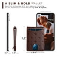 thumbnail image 6 of Serman Brands RFID Blocking Slim Wallet | Bifold Genuine Leather Thin Minimalist Front Pocket Wallets | Credit Card Holder | For Men with Money Clip | Chocolate, 6 of 7