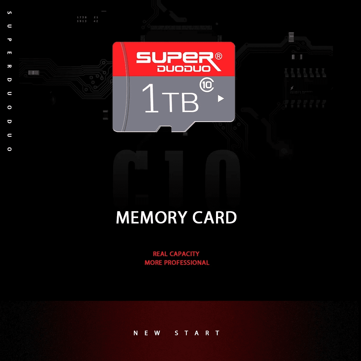 1T Micro Secure Digital Flash Memory Card, UHS-I, C10, U3, V30, 4K, Large Capacity Full HD Memory Card Suitable For Smartphones, Cameras, Computers, Gaming And Other Android Devices