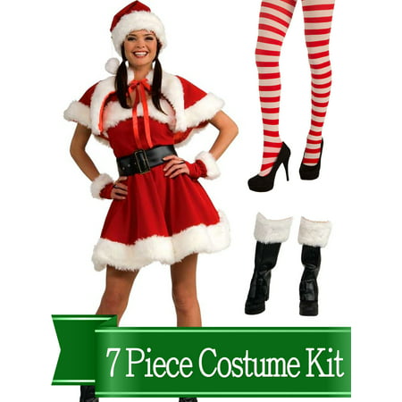 Miss Santa Claus Classic Womens Complete Costume Kit -