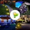 thumbnail image 2 of Paquete de 4 luces solares LED para exteriores de 20 unidades, focos solares, luces solares para jardín, patio, césped, iluminación de suelo, proyector de jardín, iluminación de escaleras y luces sola, 2 of 5