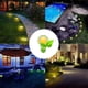 thumbnail image 2 of Paquete de 4 luces solares LED para exteriores de 20 unidades, focos solares, luces solares para jardín, patio, césped, iluminación de suelo, proyector de jardín, iluminación de escaleras y luces sola, 2 of 5