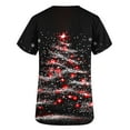 thumbnail image 4 of VKOYWKM Christmas Scrubs for Women V-Neck Short Sleeve Christmas Tree Print Scrubs Nurse Gifts Comfy Scrub Tops with Pockets, 4 of 5