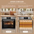 thumbnail image 5 of Oven Skirt Curtain for Kitchen 20x27 Inch, Burnt Orange Ombre Stripe Oven Curtain with 8 Ribbon Ties & Ruffle Trim, Stove Skirt Curtain Dishwasher for Cabinets Over Sinks Farmhouse Striped Gradient, 5 of 9
