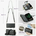 thumbnail image 3 of Compatible with iPhone 17 Pro Max Wallet Case, 10 Card Slots & 1 Zipper Coin Pocket & 1 Cash Slot & 1 Cash Pocket & Lanyard & Crossbody Strap & Kickstand & RFID Blocking Phone Case, Black, 3 of 12
