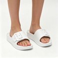 thumbnail image 2 of YOUYEDIAN Sandals for Women Summer Beach Fashion Buckle Deco Comfy Versatile Platform Waterproof Sandals Casual Breathable Open Toe Backless Flat Shoes, 2 of 5