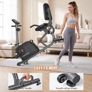Naipo Recumbent Exercise Bike Stationary Bike 300LBS Weight Capacity Indoor Exercise Bike for Seniors with 16 Levels Magnetic Resistance with LCD Monitor Heart Rate Handle for Home