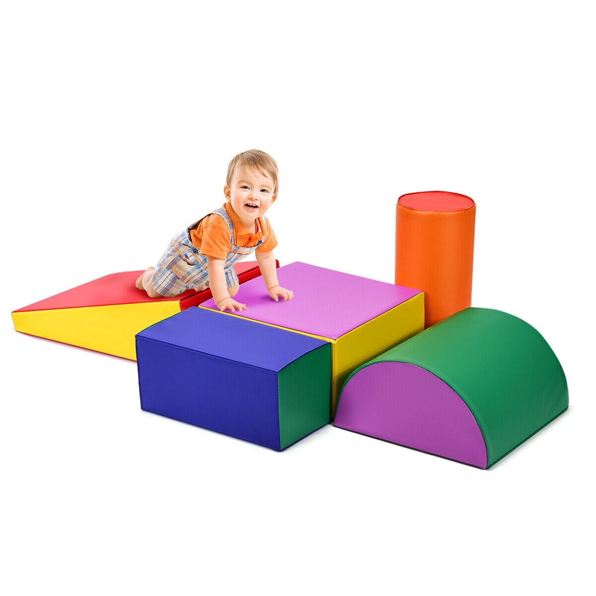 TOPBUY Fun Playing Pad Toddler Crawl Foam Set Climb Slide Safe Active Play Mat