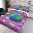 thumbnail image 3 of Wonderoos Conjunto de sábanas temático, trío de piezas, cómodo y amigable con la piel, diseño único, regalo de decoración para el hogar para familiares, amigos y fans, 90 cm * 190 cm, 3 of 6