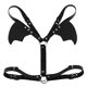 thumbnail image 5 of Arnés de cuerpo ajustable de cuero Cinturón de cintura de ala de murciélago Juego de rol Clubwear Negro Hugo Cinturón de arnés para el pecho del cuerpo, 5 of 8