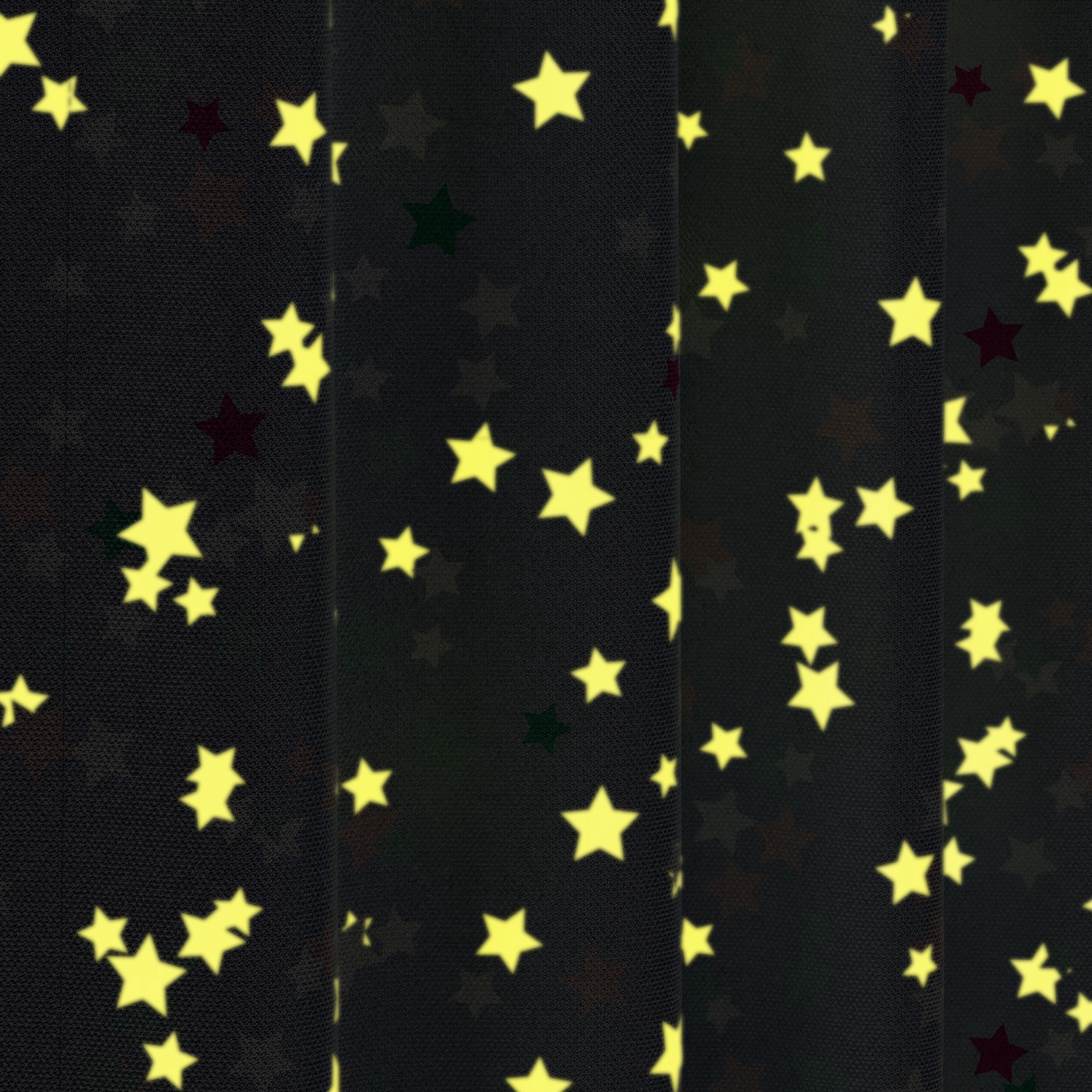 Mainstays Kids Light Purple Printed Glow in the Dark Blackout Rod Pocket with Back Tabs Single Curtain Panel, Multicolor Star Print, 38" W x 95" L