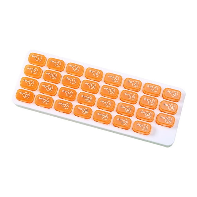 Monthly Pill Organizer Box Case 31 Day Pill Case Medicine Container Travel