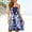 Blue, variant on Pounoo Items for Women Bohemian Style Strapless Elastic Dress Dresses Sleeveless Floral Print Casual Dresses Lightweight Black