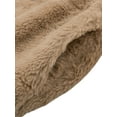 thumbnail image 3 of TheFound Women Fluffy Zipper Coat, Solid Color Long Sleeve Lapel Loose Tops, 3 of 6