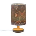 thumbnail image 2 of Butterflies Black Table Lamp USB Bedside Desk Nightstand Lamp Printed Gifts Small Lamp Wood Base for Bedroom Living Room Kids Room College Dorm, 2 of 7