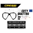thumbnail image 2 of Visor Máscara Adulto CRESSI  Liberty Quattro Negro/Plata Cuatro Lentes Transparentes Amplia Visión, 2 of 2