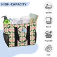 thumbnail image 3 of FORMRS Tote Bag for Women Large Capacity Canvas Travel Foldable Carry On Shopping Handbag, Pink Symmetrical Stars, 3 of 8