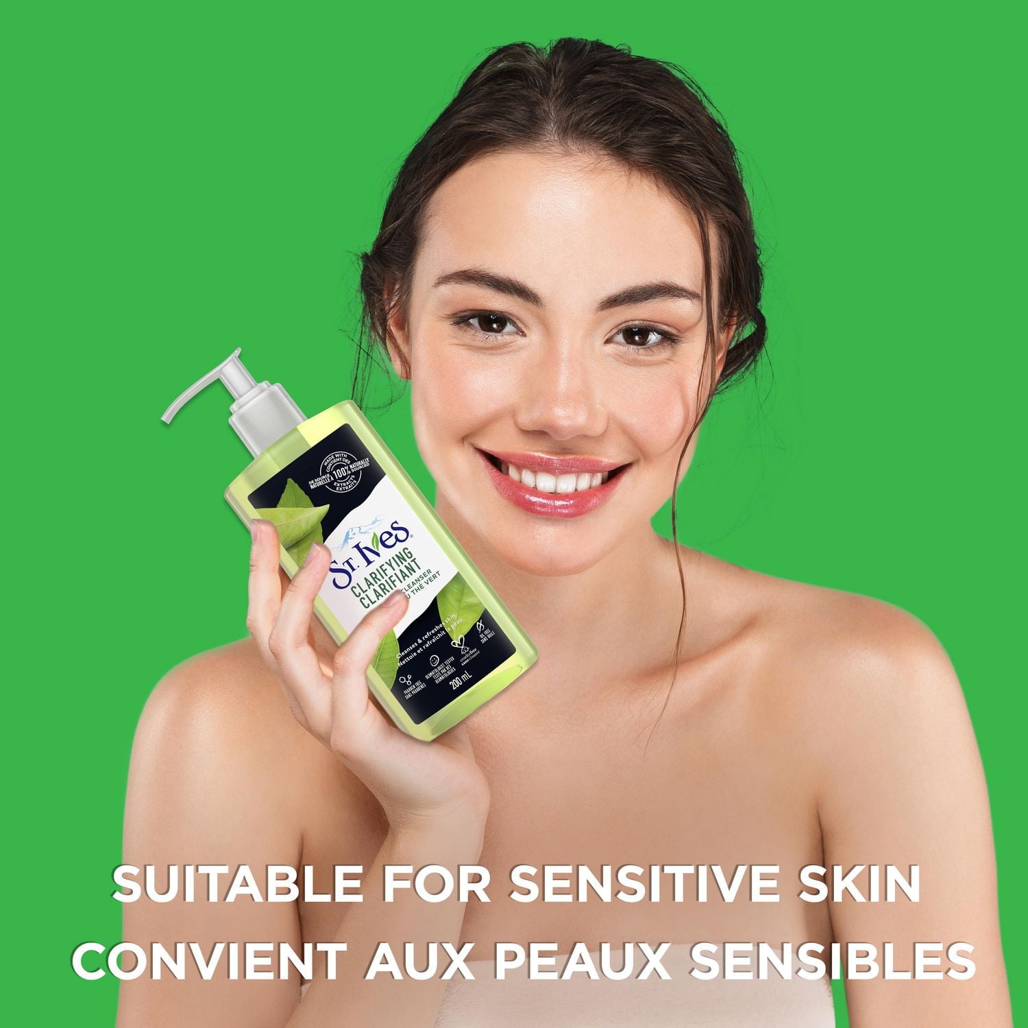 Nettoyant pour le visage St. Ives Thé vert 200 ml Nettoyant visage