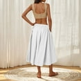 thumbnail image 5 of High Waisted Boho Skirts for Women Summer Elastic Waist Flowy Swing A-Line Peasant Skirts, 5 of 9