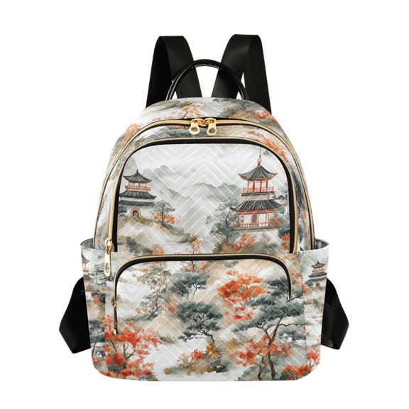 FORMRS Mini Backpack Purse for Women Quilted Travel Daypack Casual Shoulder Bag, Mountain Pattern