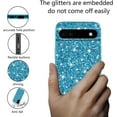 thumbnail image 3 of Compatible with Google Pixel 6A Case Glitter Bling Google Pixel 6A Phone Case for Girls Cute Bumper Shockproof Protective Cases (Blue), 3 of 14