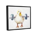 thumbnail image 4 of Stupell Industries Duck Lifting Weights Animals & Insects Painting Black Floater Framed Canvas Art Print Wall Art, 21 x 17, 4 of 10