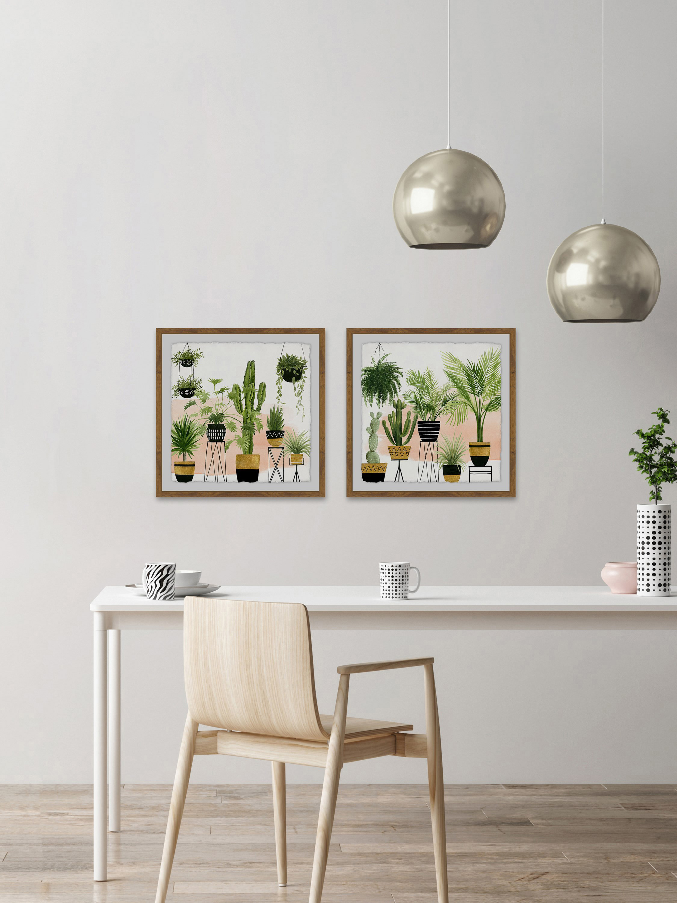 Indoor Oasis Diptych