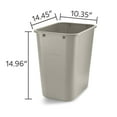 thumbnail image 3 of Staples COASTWIDE Indoor Trash Can w/out Lid Beige Soft Plast 7 Gal CW56430, 3 of 4
