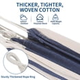 thumbnail image 5 of 2 Person Double Brazilian-Style Hammock with Sturdy Steel Stand - 450lbs Capacity Cotton Bed - Portable & Space-Saving - Indoor Outdoor Patio Camping Garden - Carry Bag - Blue and White, 5 of 9