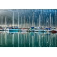 thumbnail image 2 of Silver, Richard 18x13 Black Ornate Wood Framed with Double Matting Museum Art Print Titled - Hout Bay Harbor, Hout Bay South Africa, 2 of 4