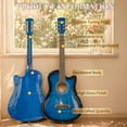 thumbnail image 6 of Ktaxon 38 Inch Cutaway Acoustic Guitar for Beginners,Full Basswood Guitar with Complete Starter Kit, Blue, 6 of 14