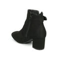 thumbnail image 3 of New Women Refresh Jones-01 Faux Suede Buckled Block Heel Riding Bootie, 3 of 6