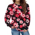 thumbnail image 1 of Gibobby Sudaderas para Mujer Sudaderas de Navidad para mujer cuello redondo manga larga blusa de gran tamaño(Rosa,XL), 1 of 4