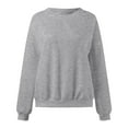 thumbnail image 5 of CONFREE Oversized Sweatshirts For Women Long Sleeve Ladys Sport Sweatshirt Solid Color Soft Spring Fall Clothes Shirts, 5 of 7