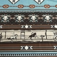 thumbnail image 5 of Chezmoi Collection Boone 4-Piece Southwestern Cowboys Rodeo Window Curtain Set with Sheer Backing - Multicolor Blue Brown Beige Clay Printed Microfiber, 120 inch x 84 inch, 5 of 9