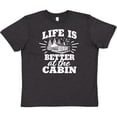 thumbnail image 3 of Inktastic Life is Better at The Cabin with Trees and Moon Youth T-Shirt, 3 of 5