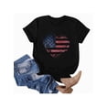 thumbnail image 2 of Women's 4th of July Independence T-Shirt Summer USA America Memorial Graphic Tees Tops, 2 of 4