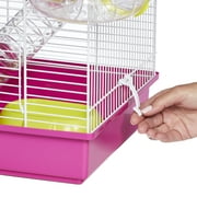 Ferplast Laura Small Hamster Cage, Fun & Interactive Cage Measures 18.11L x 11.61W x 14.8H & Includes All Accessories