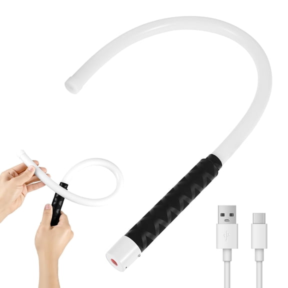 Flexible LED Silicone Work Light, Rechargeable Bendable Inspection Light with Hook for Car Repair, Auto Mechanic, Garage Emergency Lighting